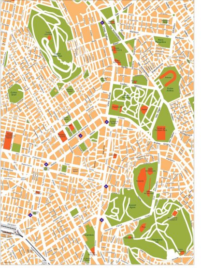 athens vector map