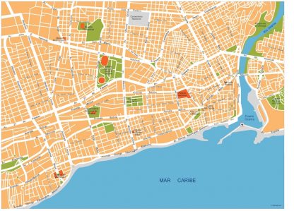 santo domingo vector map