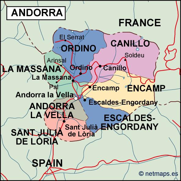 Andorra Political Map Illustrator Vector Eps Maps Eps Illustrator Map Andorra Political Map 