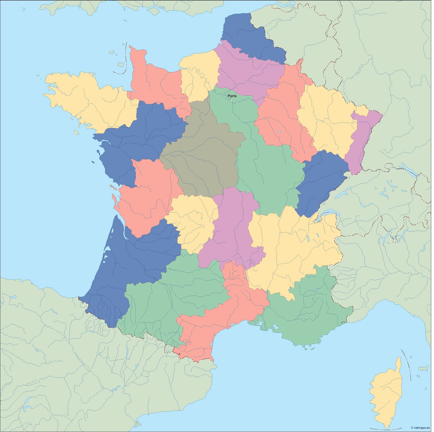 france vector map. Illustrator Vector Eps maps. Eps Illustrator Map